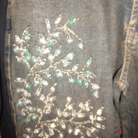 Women's 28 AZI STUNNING AMAZINGLY BEADED JEANS - Picture 8 of 8